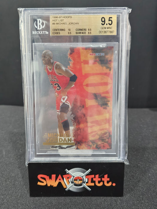 1996-97 hoops hot list MICHAEL JORDAN bgs 9.5