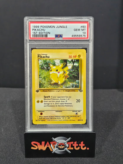 1999 pokemon jungle PIKACHU 1st edition psa 10