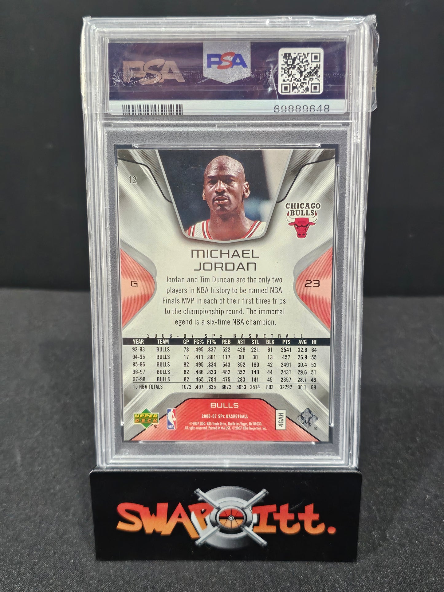 2006 upper deck spx MICHAEL JORDAN psa 9