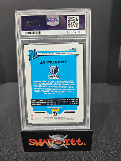 2019 panini donruss JA MORANT psa 9