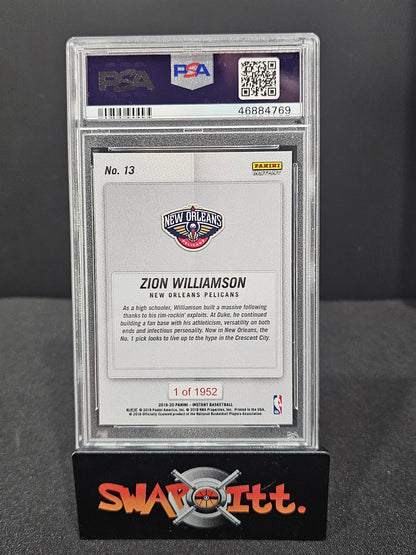 2019 panini instant ZION WILLIAMSON psa 10