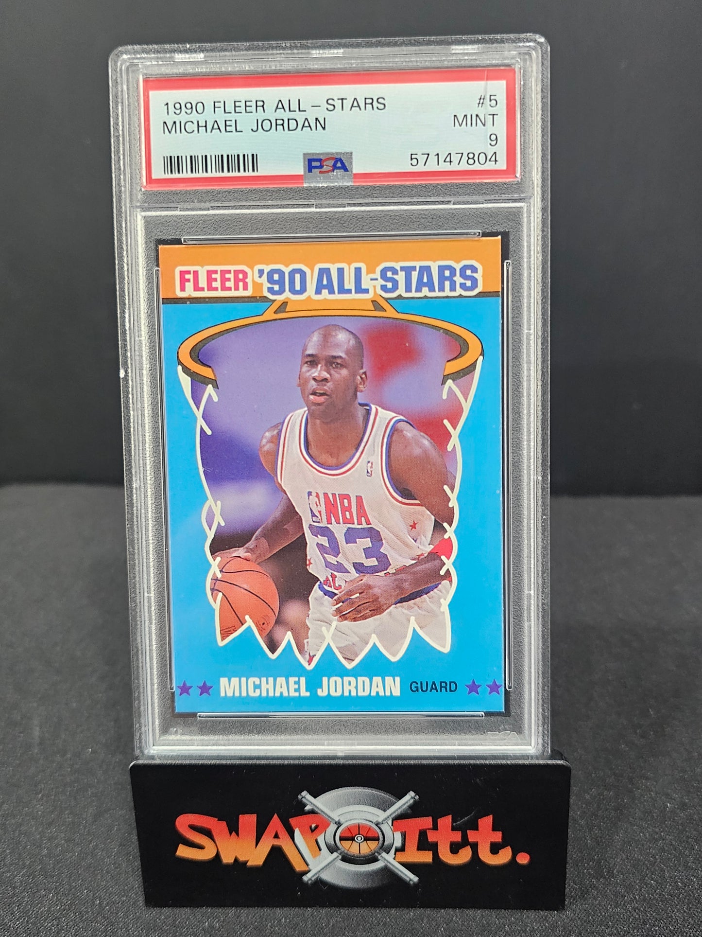 1990 fleer all-stars MICHAEL JORDAN psa 9