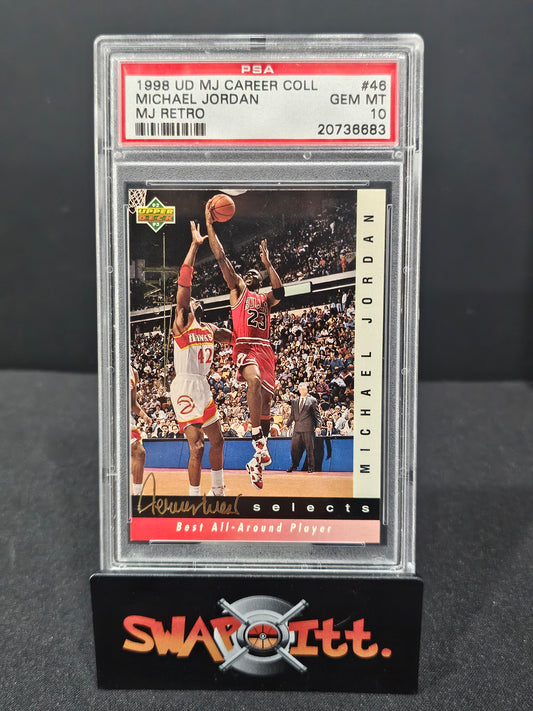 1998 upper deck mj retro MICHAEL JORDAN psa 10