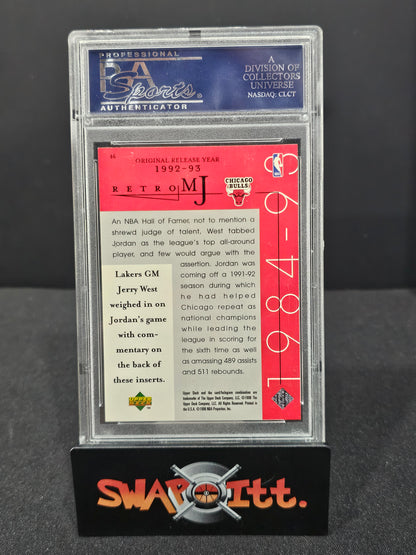 1998 upper deck mj retro MICHAEL JORDAN psa 10