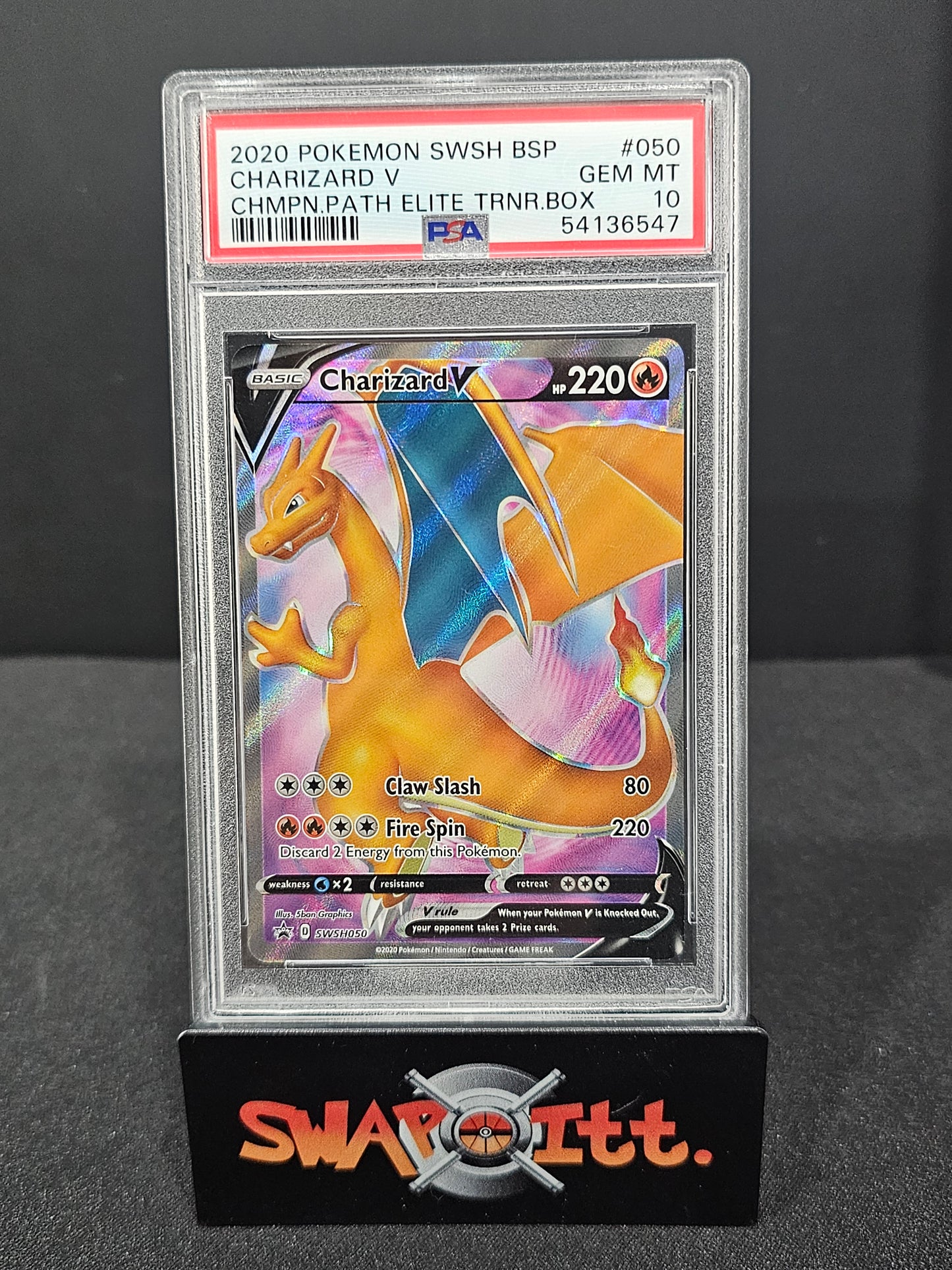 2020 pokemon swsh bsp CHARIZARD V champion path elite trainer box psa 10