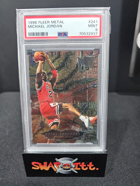 1996 fleer metal MICHAEL JORDAN psa 9