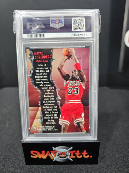 1996 fleer metal MICHAEL JORDAN psa 9