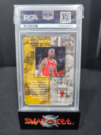 1996 fleer ultra give and take MICHAEL JORDAN psa 8