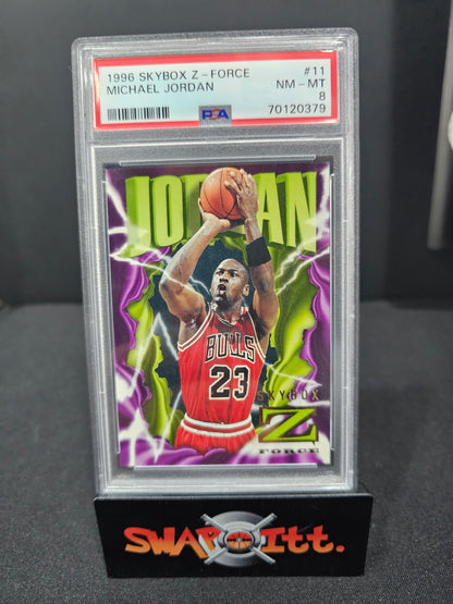 1996 skybox z-force MICHAEL JORDAN psa 8