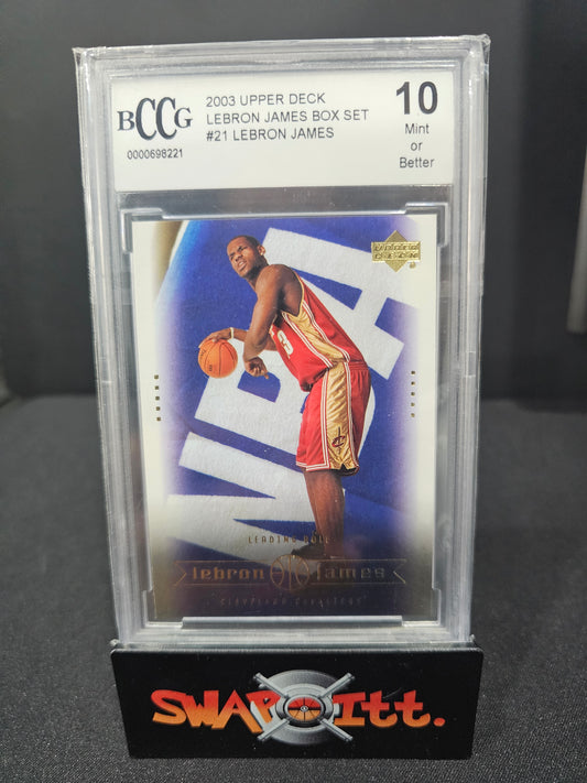 2003 upper deck LEBRON JAMES box set bgs 10