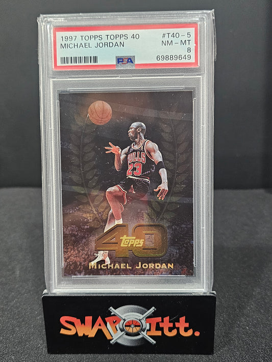 1997 topps topps 40 MICHAEL JORDAN psa 8