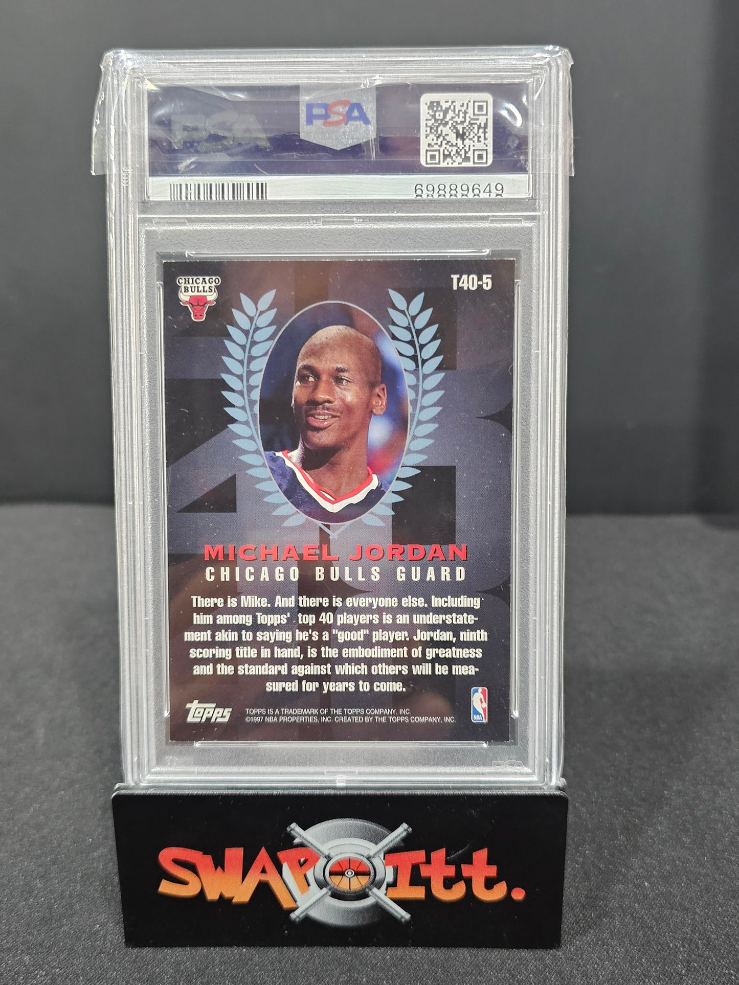 1997 topps topps 40 MICHAEL JORDAN psa 8