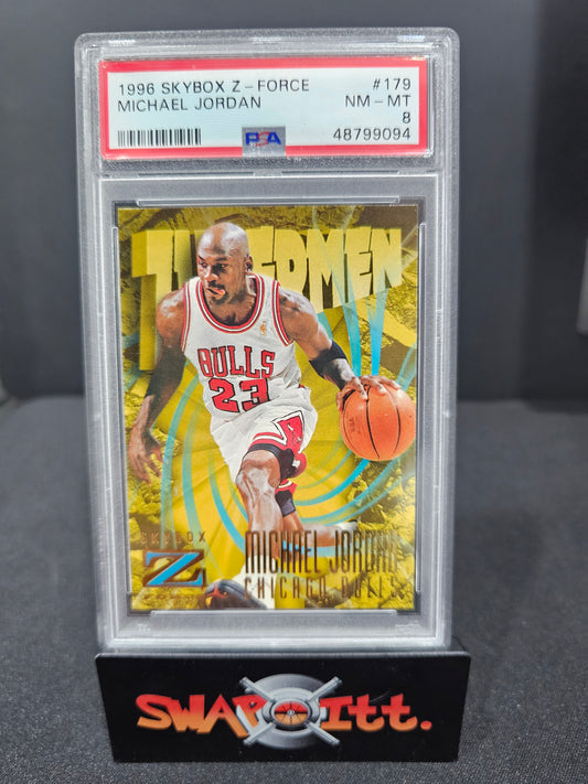 1996 skybox z-force MICHAEL JORDAN psa 8