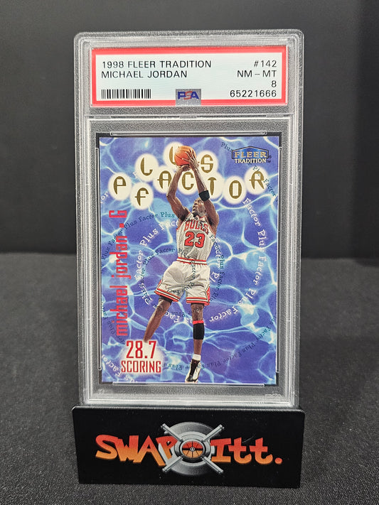 1998 fleer tradition MICHAEL JORDAN psa 8