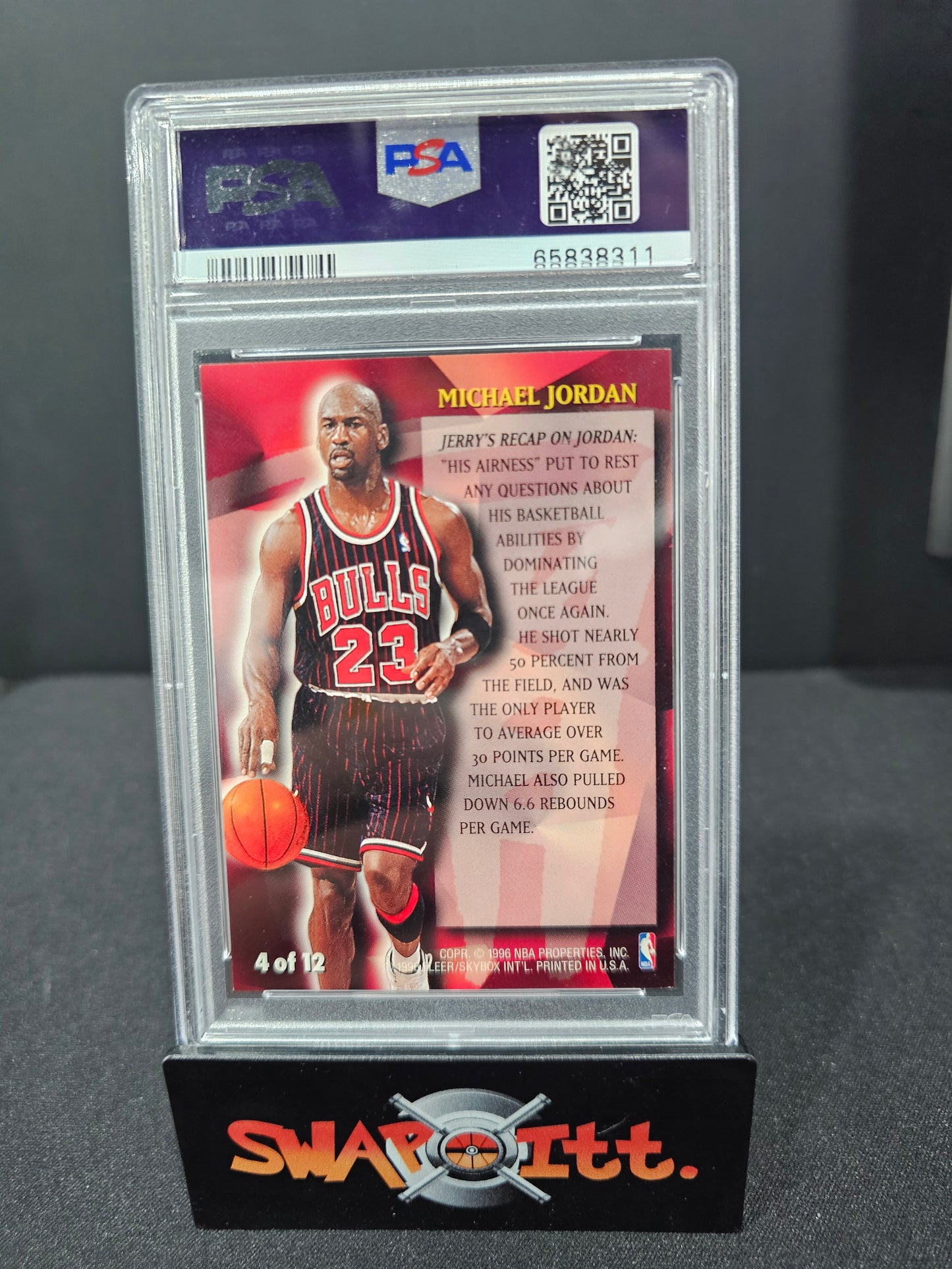 1996 fleer stackhouses all-fleer MICHAEL JORDAN psa 8