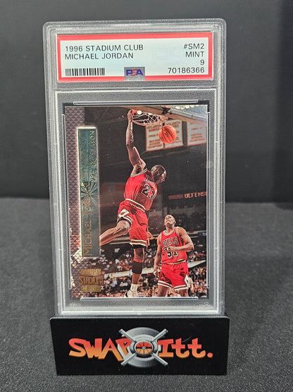 1996 stadium club MICHAEL JORDAN psa 9