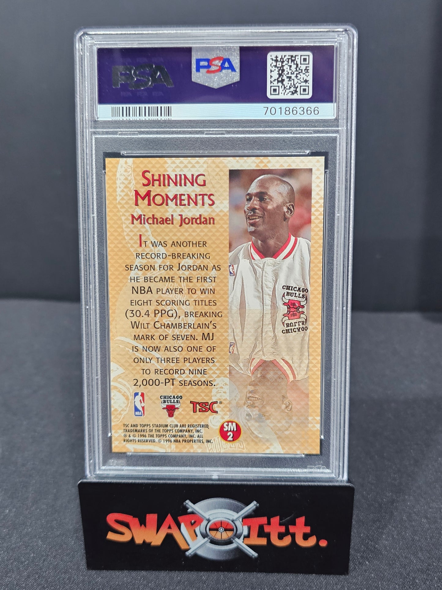 1996 stadium club MICHAEL JORDAN psa 9