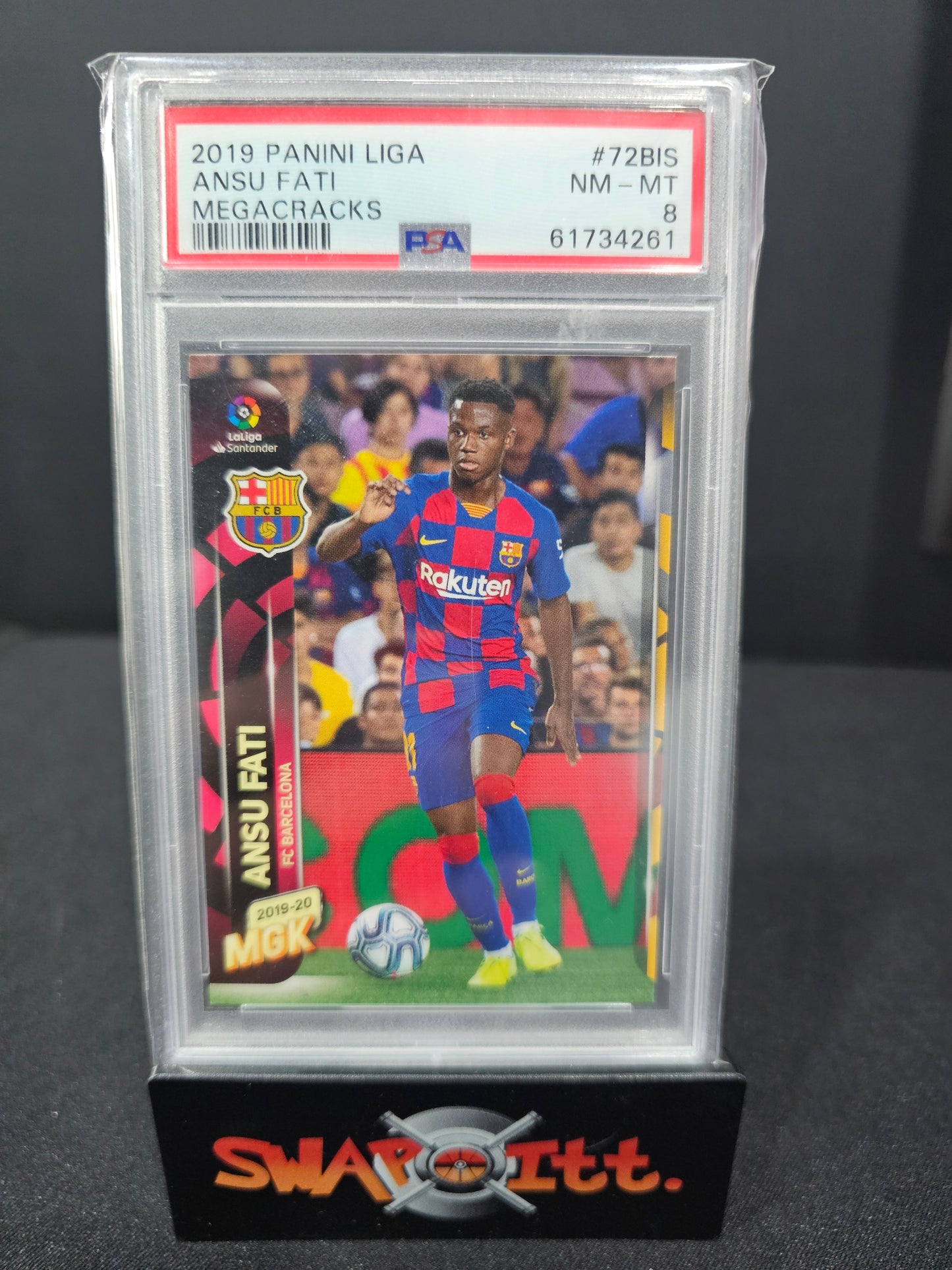 2019 panini liga ANSU FATI megacracks psa 8