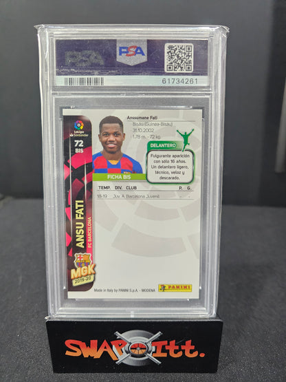 2019 panini liga ANSU FATI megacracks psa 8