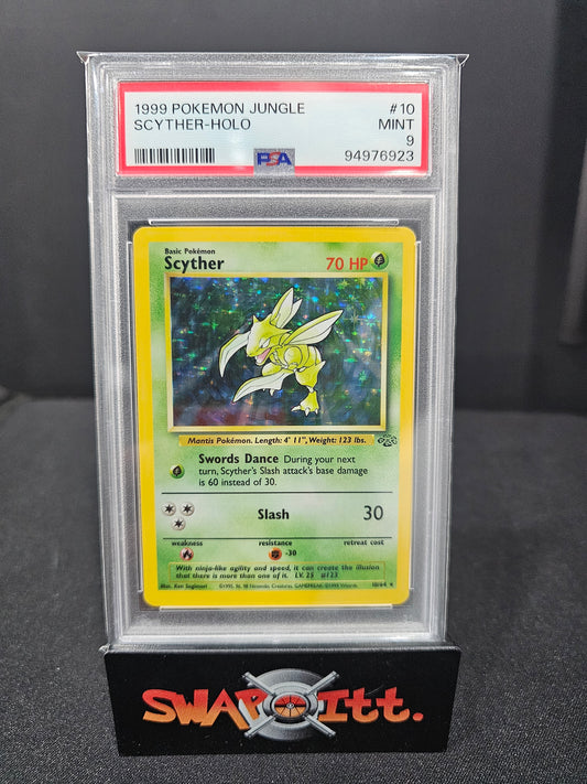 1999 pokemon jungle SCYTHER-HOLO psa 9