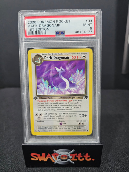 2000 pokemon rocket DARK DRAGONAIR 1st edition psa 9