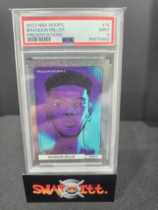 2023 nba hoops BRANDON MILLER presentations psa 9