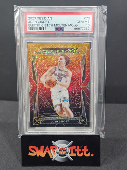 2023 obsidian JOSH GIDDEY electric etch molten mojo 06/10 psa 10