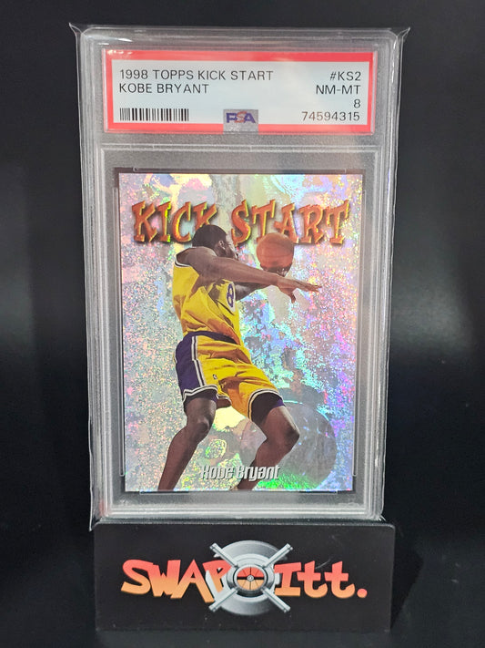 1998 topps kick start KOBE BRYANT psa 8