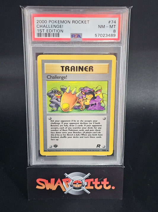 2000 pokemon rocket CHALLENGE 1st edition psa 8