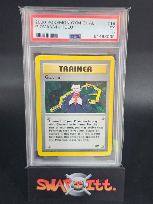 2000 pokemon gym challenge GIOVANNI-HOLO psa 5