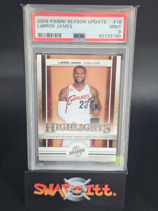 2009 panini season update LEBRON JAMES psa 9