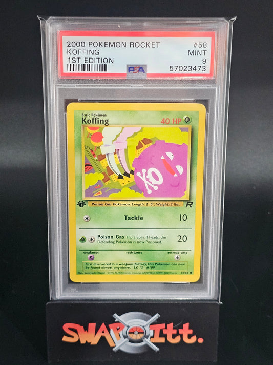 2000 pokemon rocket KOFFING 1st edition psa 9