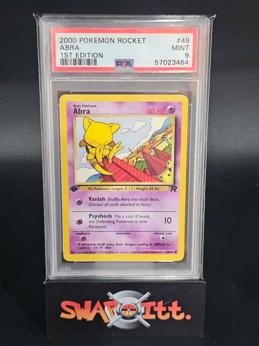 2000 pokemon rocket ABRA 1st edition psa 9