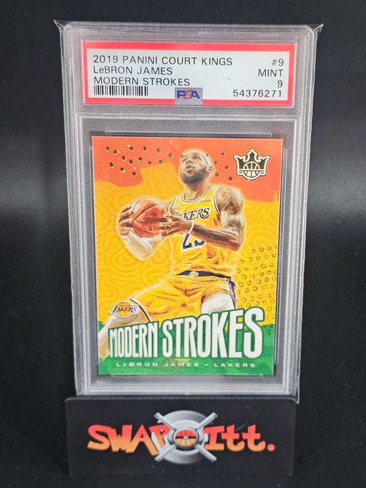 2019 panini court kings LEBRON JAMES psa 9