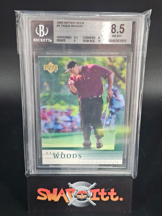 2001 upper deck TIGER WOODS bgs 8.5