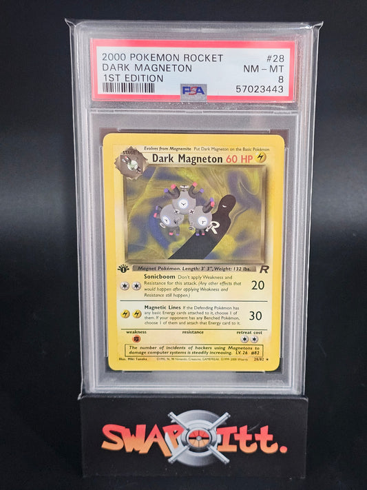 2000 pokemon rocket DARK MAGNETON 1st edition psa 8