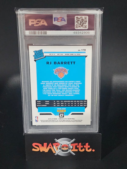 2019 panini donruss optic RJ BARRETT psa 10