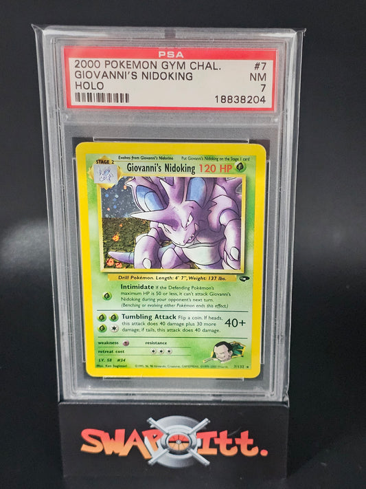 2000 pokemon gym challenge GIOVANNIS NIDOKING-HOLO psa 7