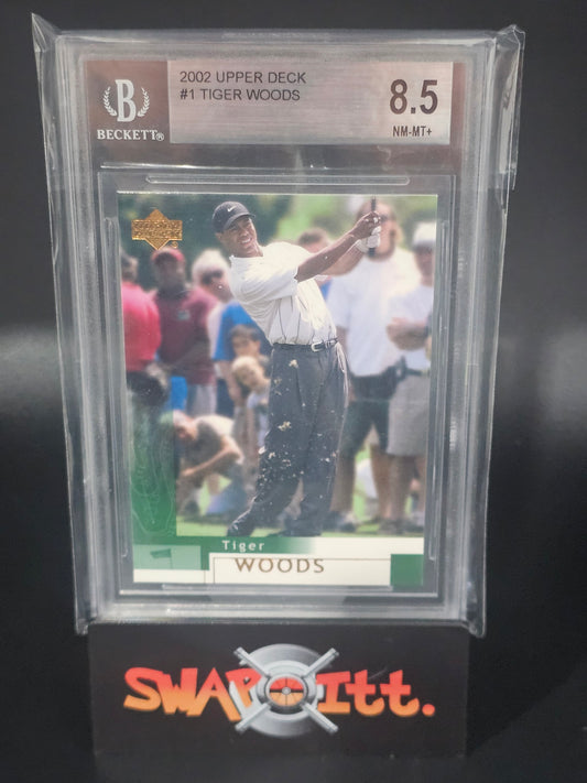 2002 upper deck TIGER WOODS bgs 8.5