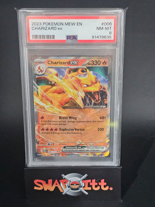 2023 pokemon mew ex CHARIZARD ex psa 8