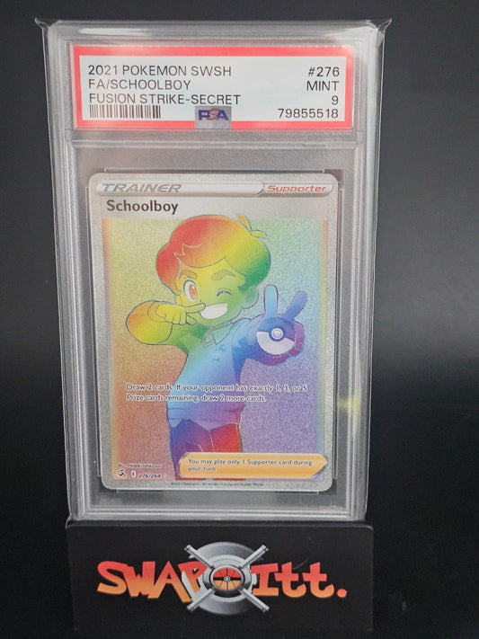 2021 pokemon swsh FA/SCHOOLBOY fusion street-secret psa 9