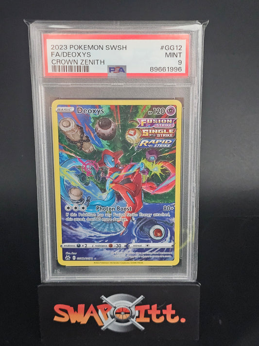 2023 pokemon swsh FA/DEOXYS crown zenith psa 9