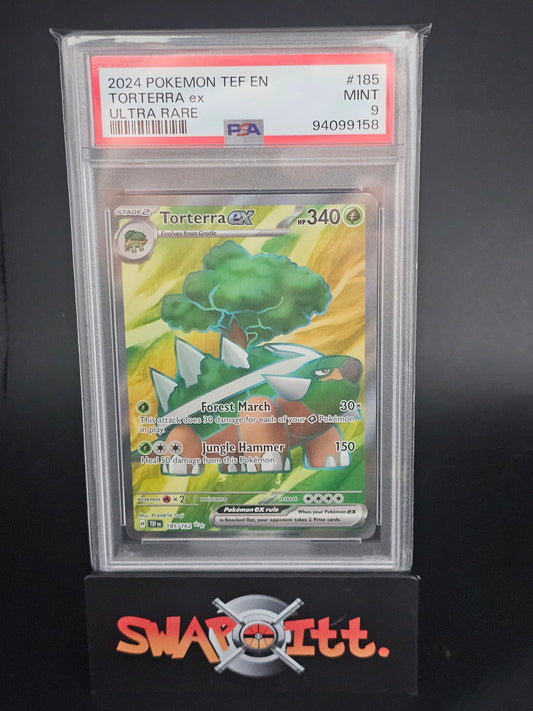 2024 pokemon tef en TORTERRA ex ultra rare psa 9