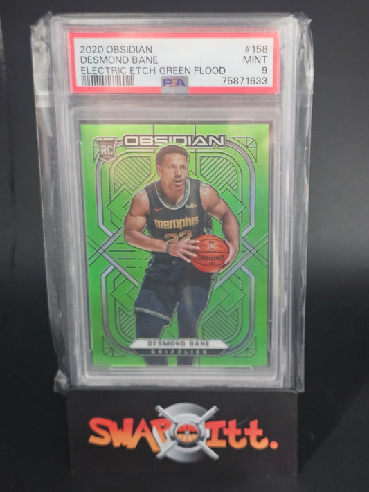 2020 obsidian DESMOND BANE electric etch green flood psa 9