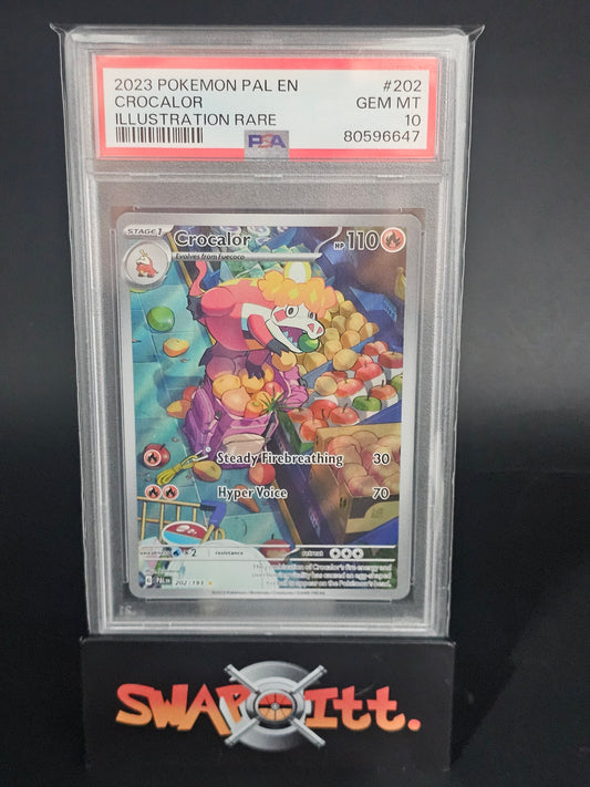 2023 pokemon pal en CROCALOR illustration rare psa 10