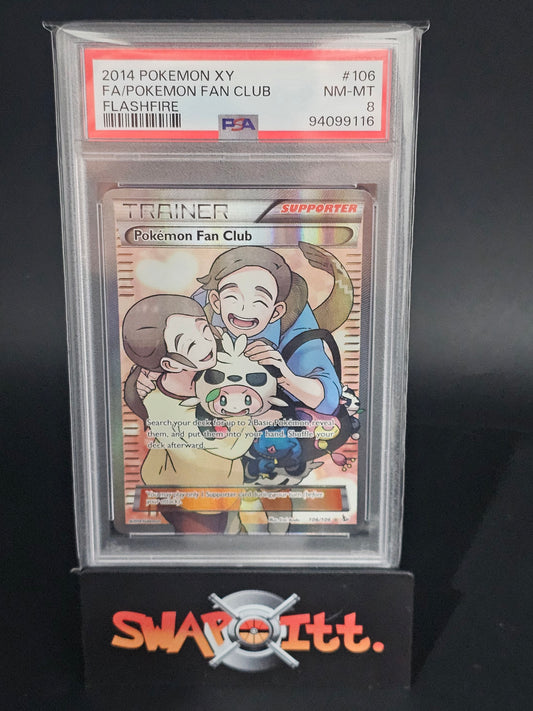 2014 pokemon xy FA/POKEMON FAN CLUB flashfire psa 8