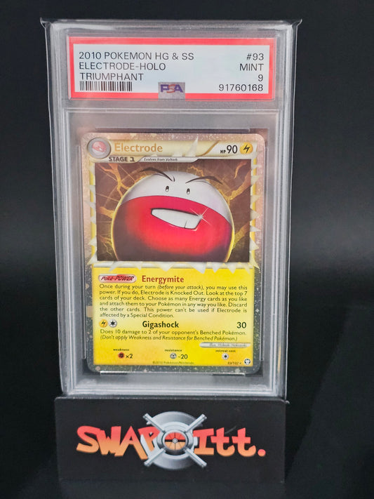 2010 pokemon hg & ss ELECTRODE-HOLO triumphant psa 9