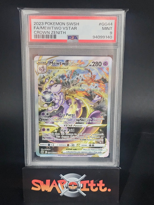 2023 pokemon swsh FA/MEWTWO VSTAR crown zenith psa 9