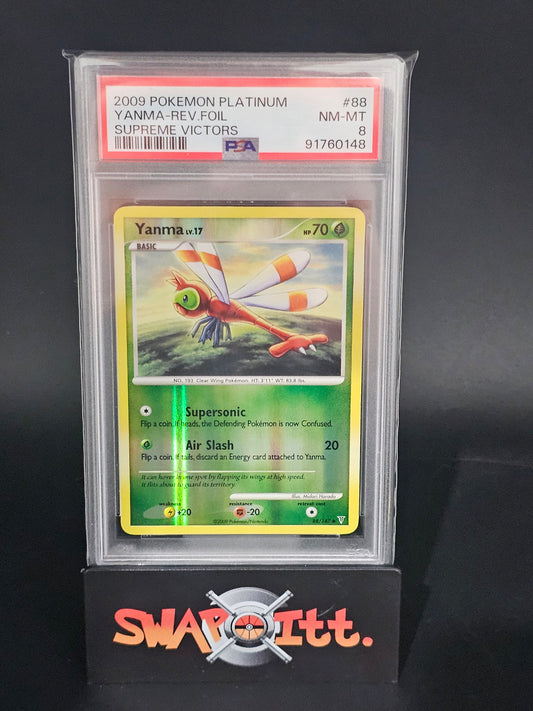 2009 pokemon platinum YAMMA-REV.FOIL supreme victors psa 8