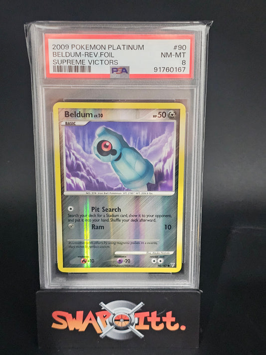 2009 pokemon platinum BELDUM-REV.FOIL supreme victors psa 8